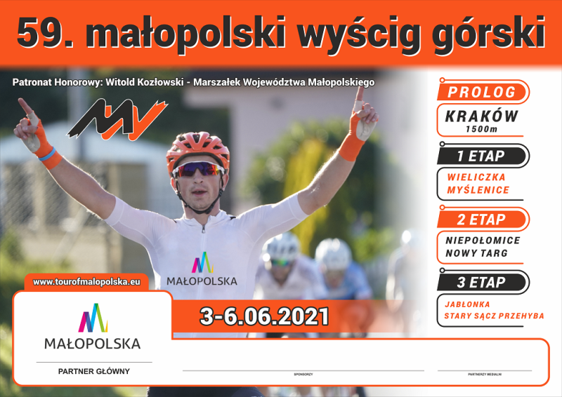 Plakat promocyjny Małopolskiego Wyścigu Gorskiego 2021