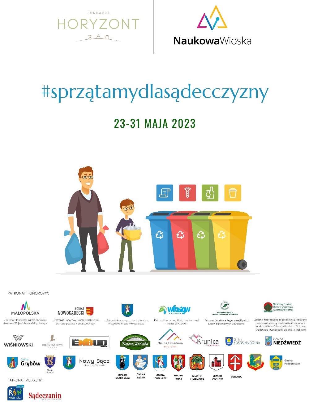 Plakaty Fundacja - sprzątamy dla sądecczyzny_bez dts (1)