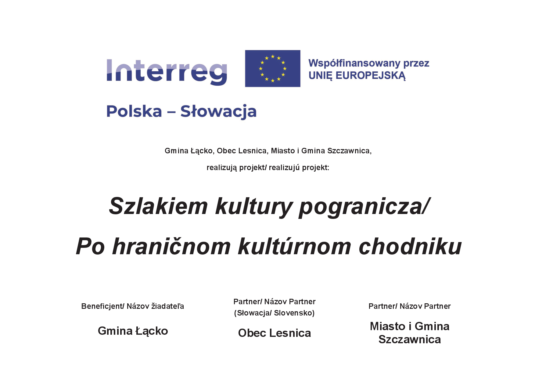 Plakat projektu Szlakiem kultury pogranicza v2PL